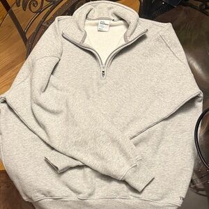 TNA Sweatfleece Gray Half-Zip Sweater
